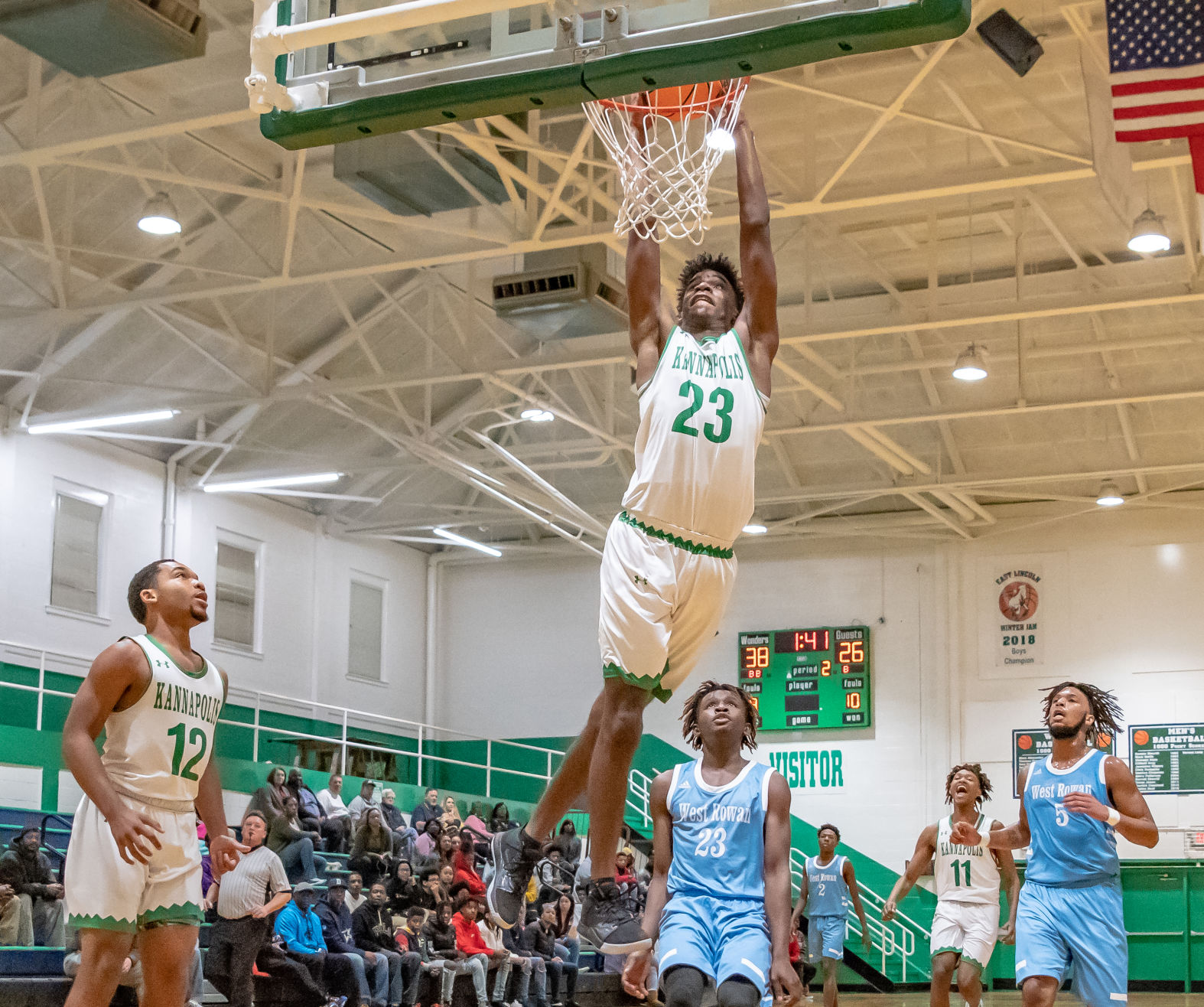 their home basketball game against West Rowan